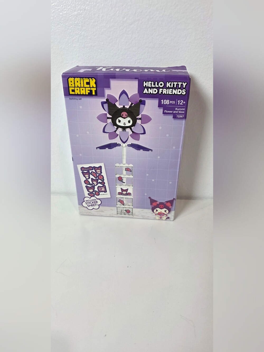 Brickcraft Hello Kitty and Friends Kuromi Flower and Vase Building Bricks Set